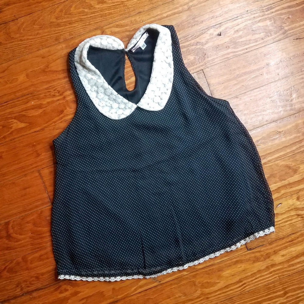 Cute/Classy Black and White Polka Dot Blouse